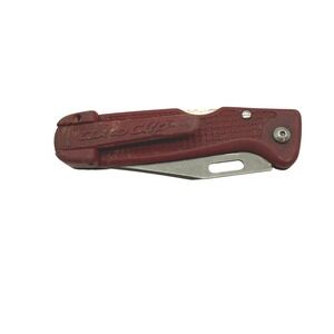 SOG Auto Clip Mini Folding Knife Red Serrated Blade EDC Pocket Tool- scuffed up